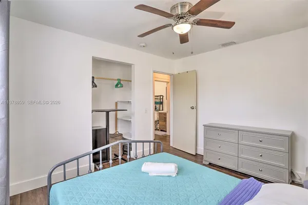 a view of a hallway with front door