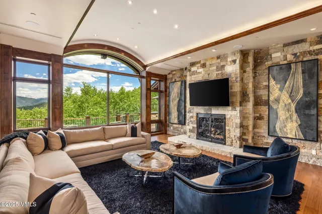 a terrace of a house with outdoor seating