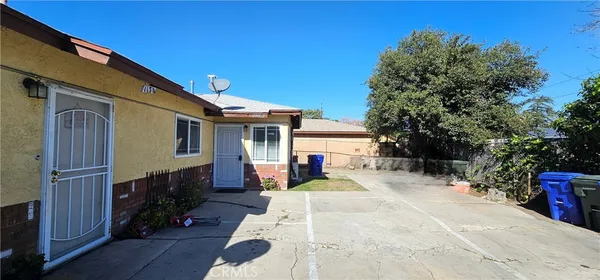 a view of a house with a patio