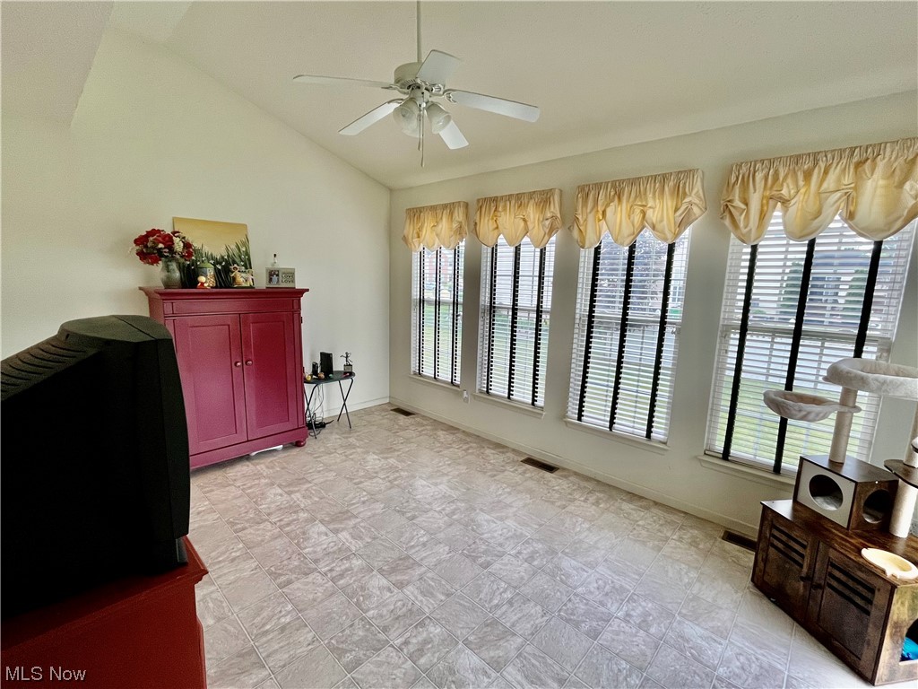 Fabulous sunroom with a vaulted ceiling