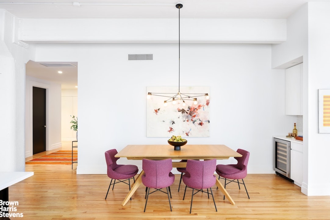 1 Main Street, Unit 5H Brooklyn, NY 11201 - Photo 3 of 14 a view of a dining room with furniture and wooden floor
