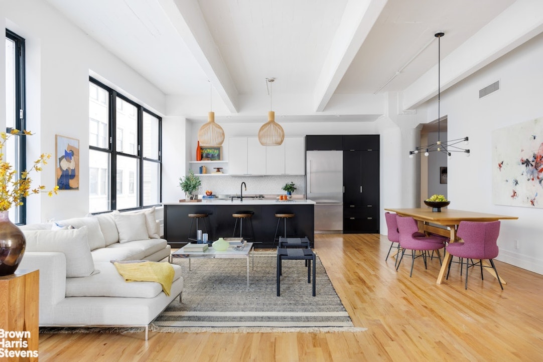 1 Main Street, Unit 5H Brooklyn, NY 11201 - Photo 6 of 17 a living room with furniture and a table