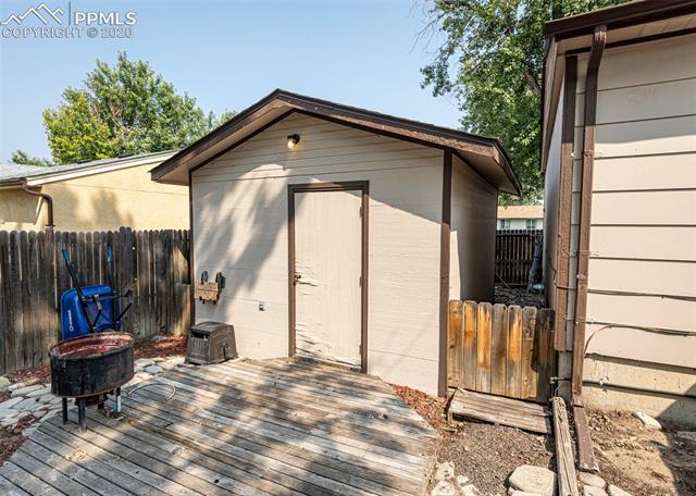 6727 Seneca Road Colorado Springs, CO 80915 - Photo 44 of 50 10'x12' shed on property. Plenty of space for your tools and gardening equipment!