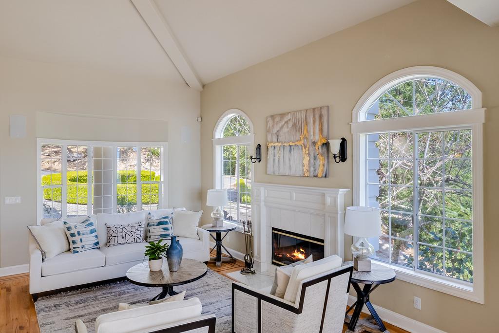 25220 Quail Ridge Road Los Gatos, CA 95033 - Photo 10 of 94 a living room with furniture and a fireplace