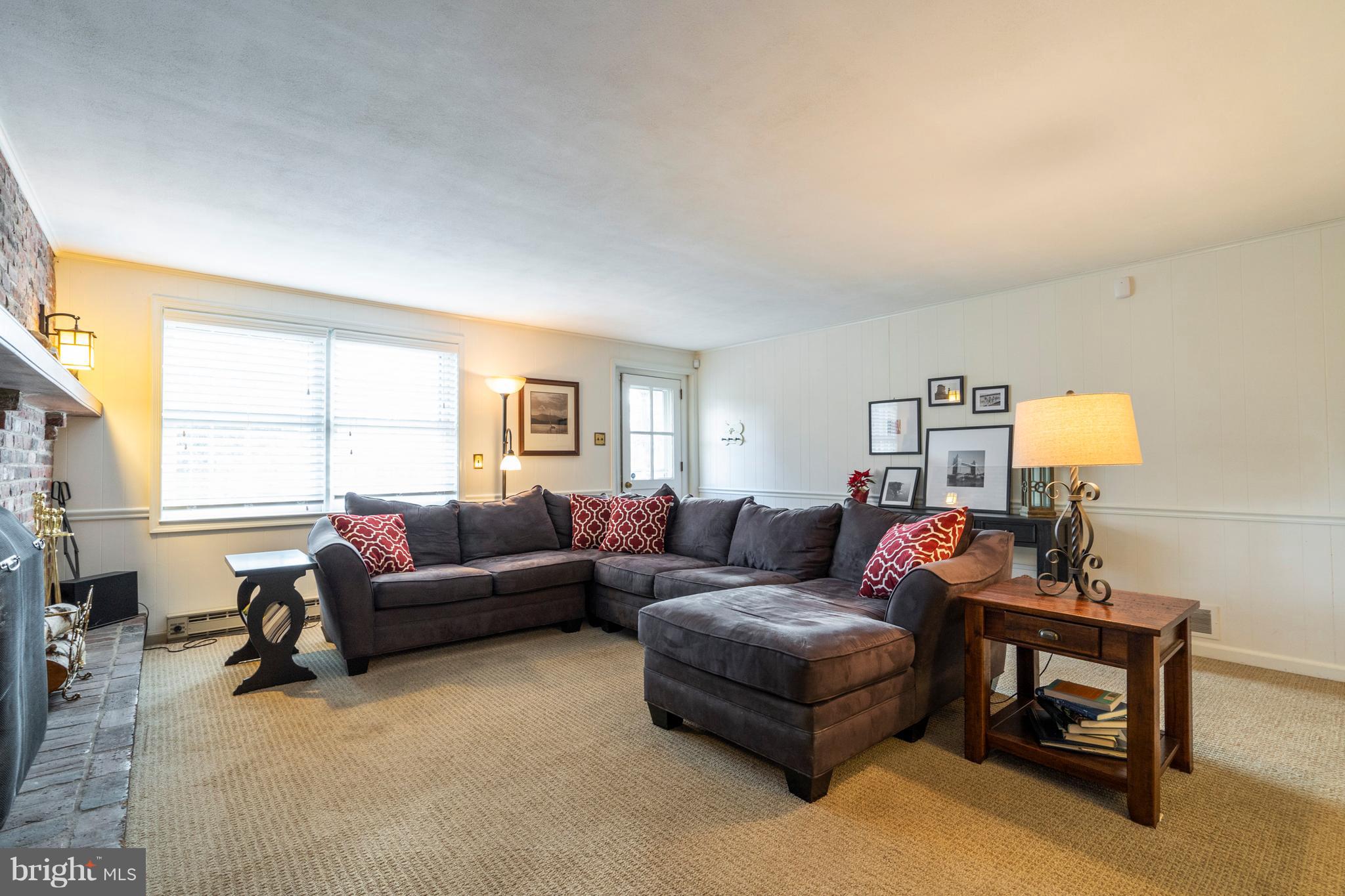 1635 Thomas Road Wayne, PA 19087 - Photo 12 of 31 Rustic family room with brick fireplace