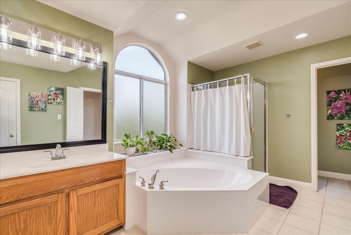 1077 Fairway Kyle, TX 78640 - Photo 28 of 40 a bathroom with a bathtub sink and mirror
