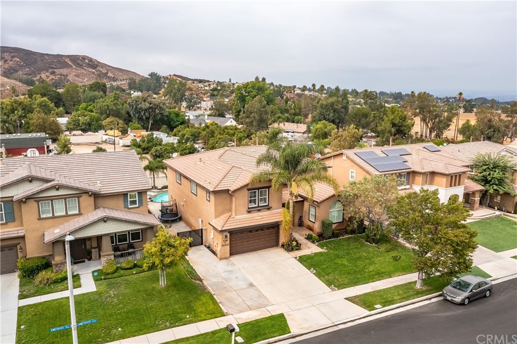 3426 Amethyst Street Corona, CA 92882 - Photo 62 of 72 an aerial view of residential houses with outdoor space and street view