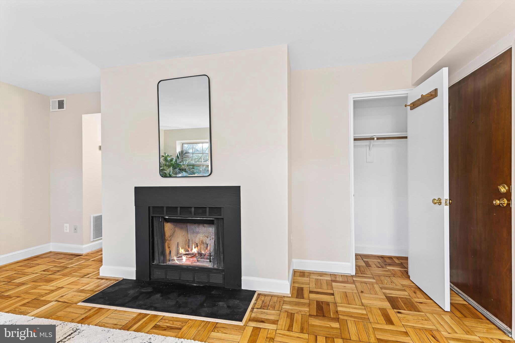 2107 North Scott Street, Unit 67 Arlington, VA 22209 - Photo 6 of 15 Fireplace & hall closet