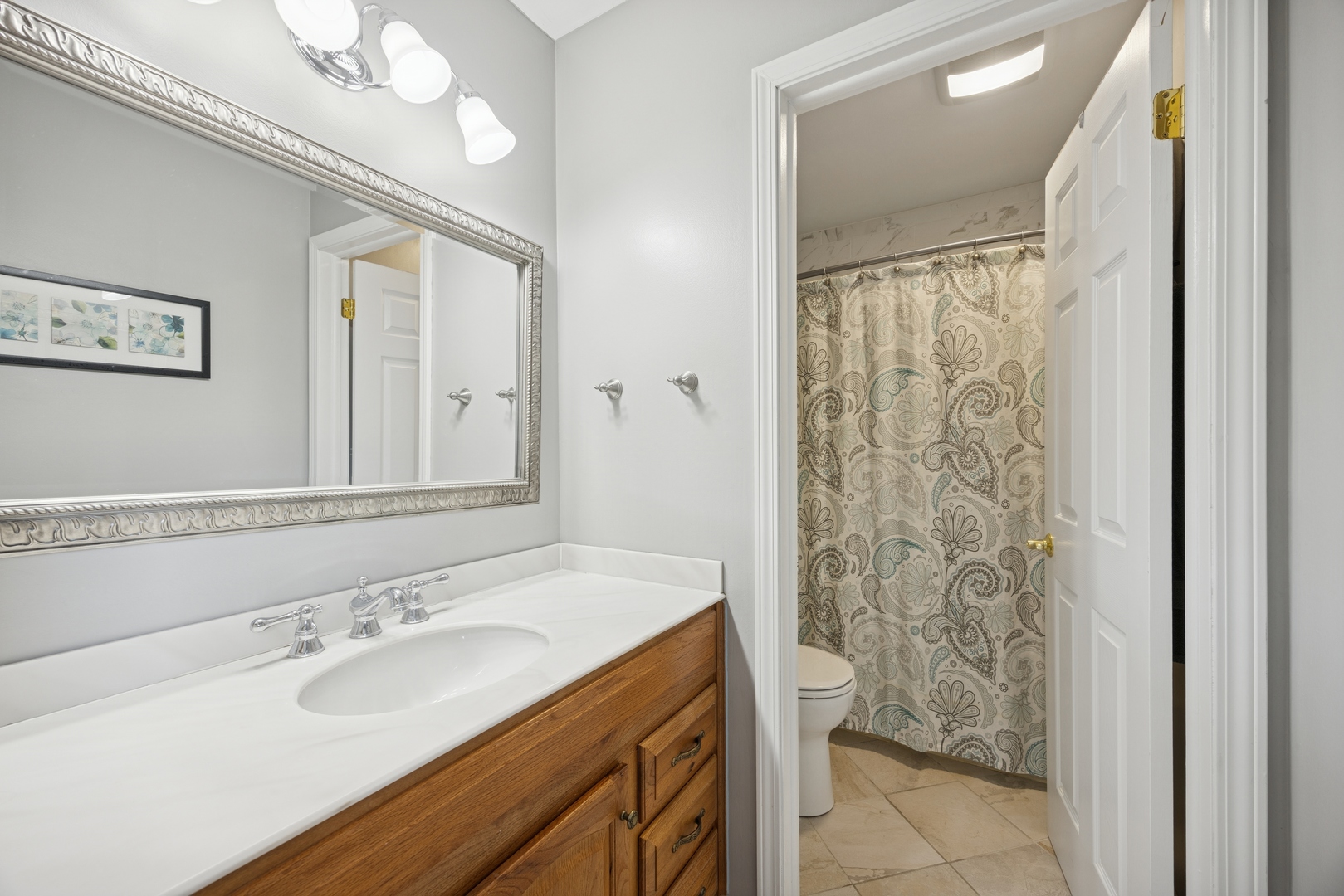 2618 Smith Street Rolling Meadows, IL 60008 - Photo 15 of 27 a bathroom with a sink and a mirror