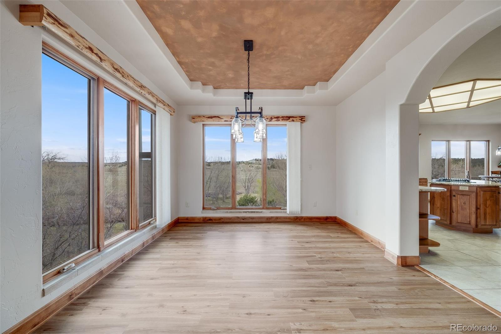 185 River Ridge Trail Walsenburg, CO 81089 - Photo 13 of 50 a view of empty room with wooden floor and fan