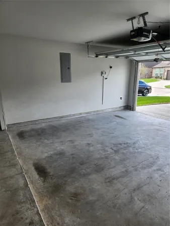 a view of a garage