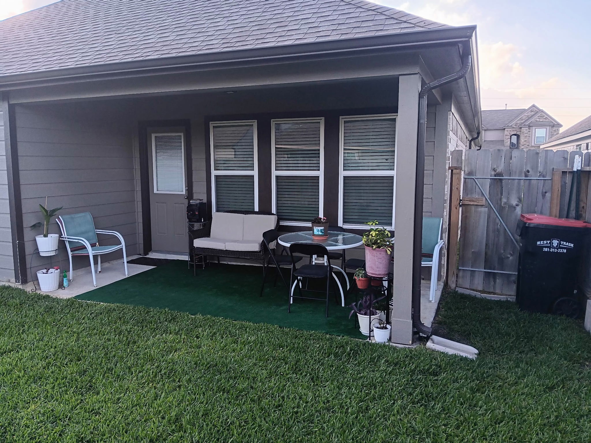 4326 Wyanngate Drive Spring, TX 77373 - Photo 27 of 29 a backyard of a house with table and chairs
