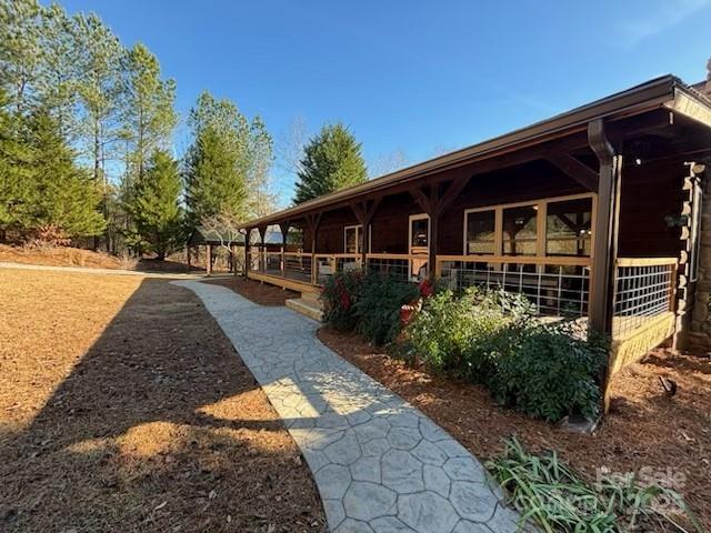 a view of house with patio