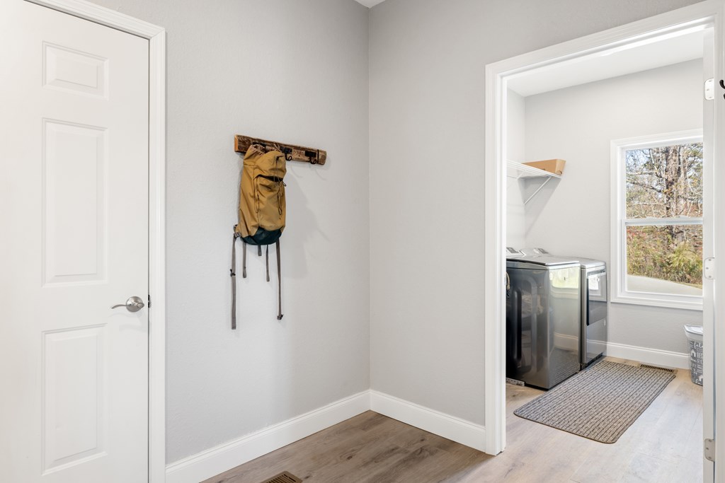 308 Mystic Ridge Blairsville, GA 30512 - Photo 43 of 68 a view of a hallway with wooden floor and entryway