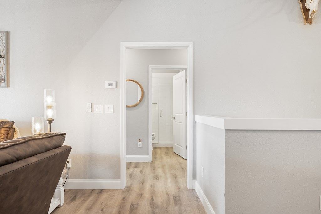 308 Mystic Ridge Blairsville, GA 30512 - Photo 44 of 68 a view of a room with wooden floor and staircase
