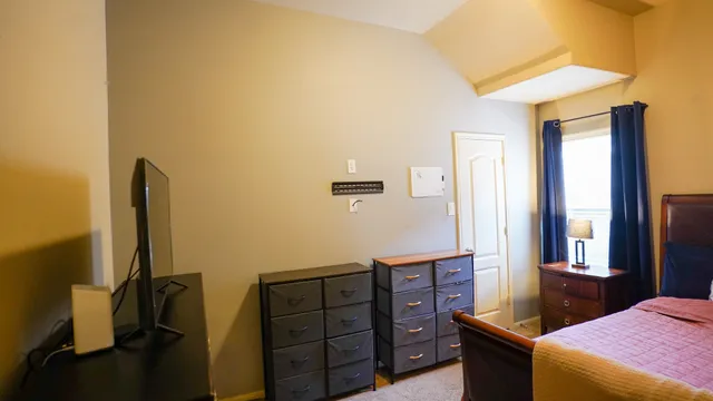 a room with storage and utility