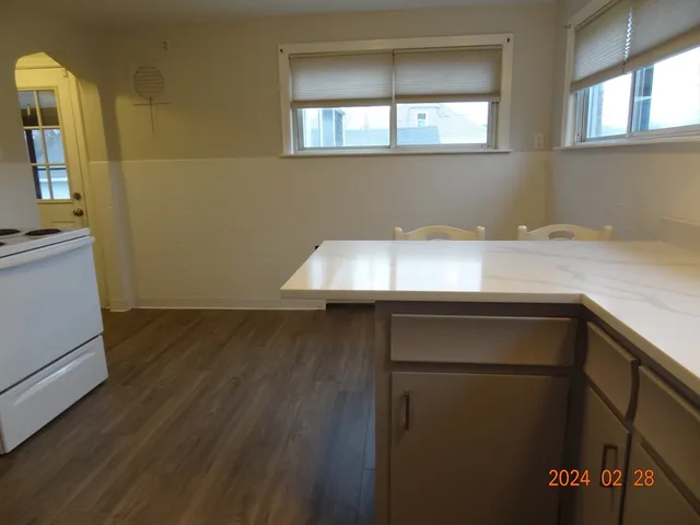 a room with closet and window