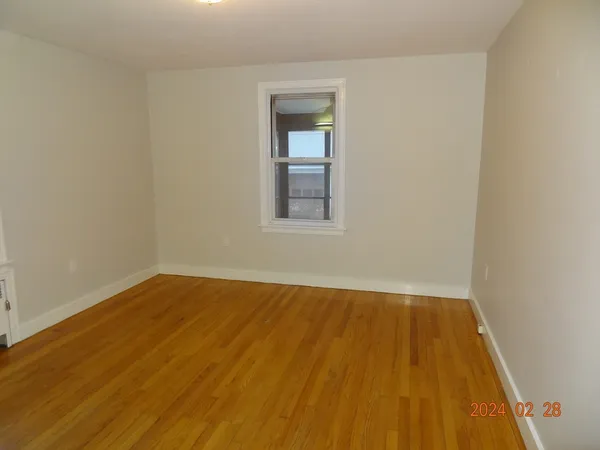 an empty room with a window