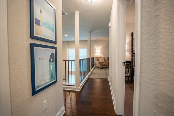 a view of hallway with stairs