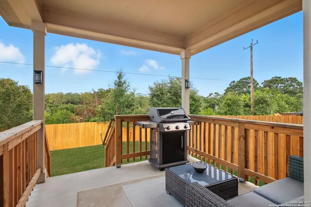 a view of a two chair in the roof deck