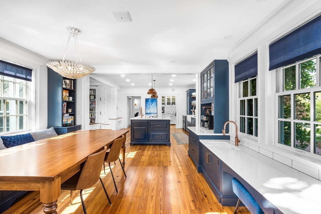 1 R Bailey's Island Road Scituate, MA 02066 - Photo 19 of 42 a large kitchen with kitchen island a large window and stainless steel appliances