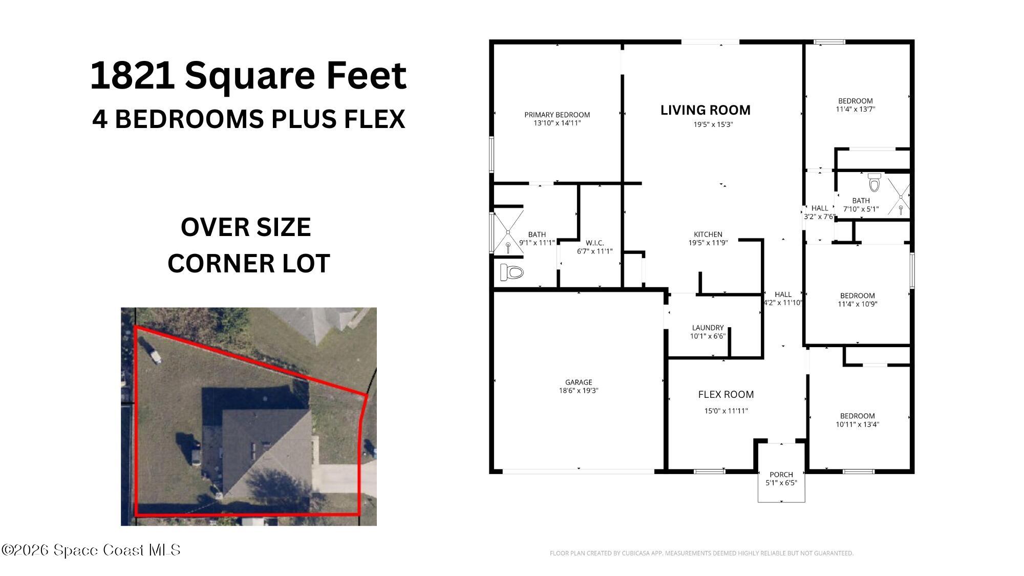 359 Hanford Road Southwest Palm Bay, FL 32908 - Photo 34 of 35 FLOOR AND LOT PLAN