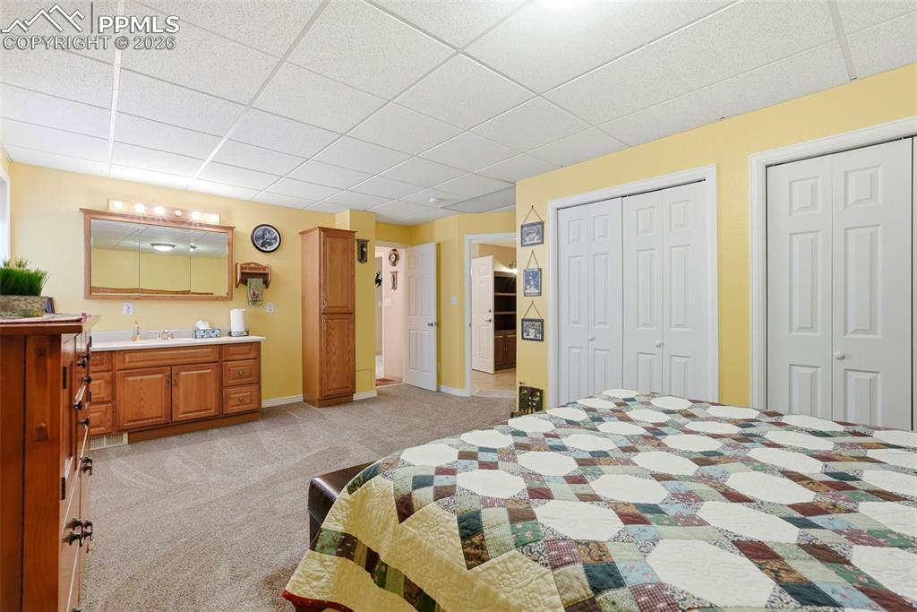 16261 Hobson Place Monument, CO 80132 - Photo 43 of 50 a bedroom with a bed and large closet