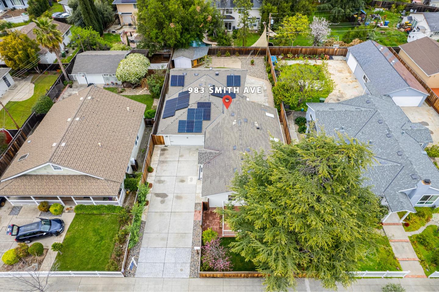 983 Smith Avenue Campbell, CA 95008 - Photo 52 of 57 an aerial view of a house with a yard