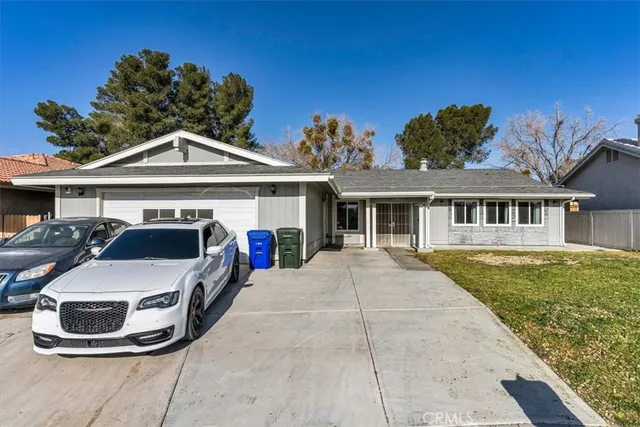 a car parked in front of a house