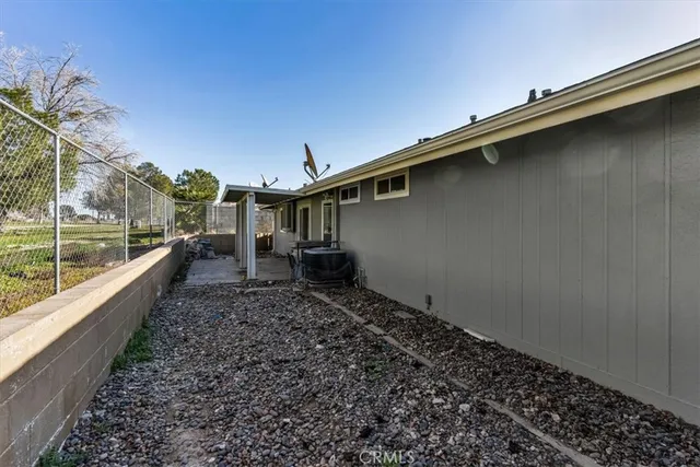 a view of yard with wooden deck