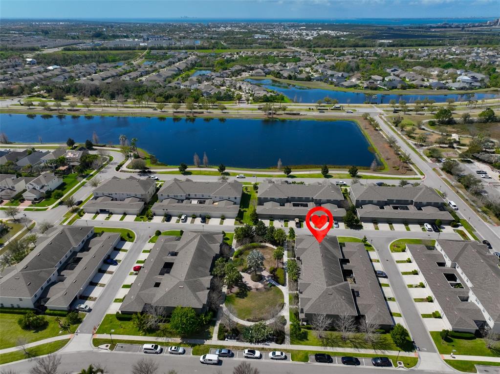 6330 Lantern View Place Apollo Beach, FL 33572 - Photo 42 of 64 an aerial view of a city with lots of residential buildings