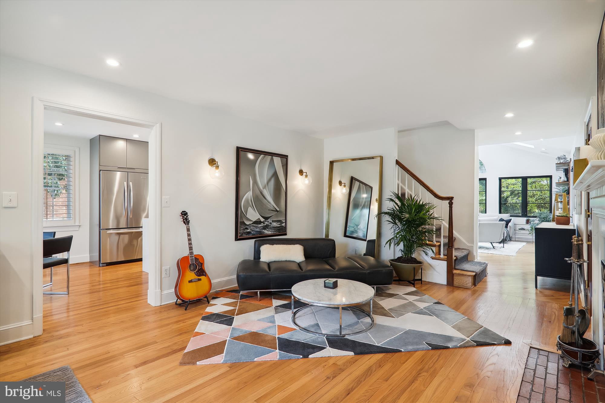Living Room and gorgeous wood flooring!
