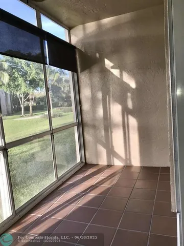 a view of a glass door