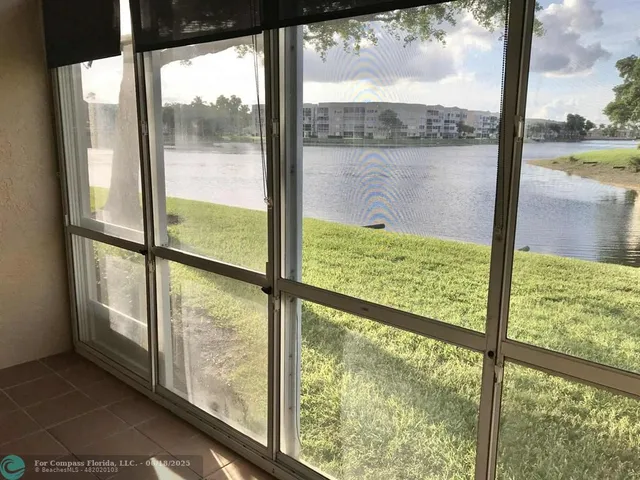 a view of lake from a window