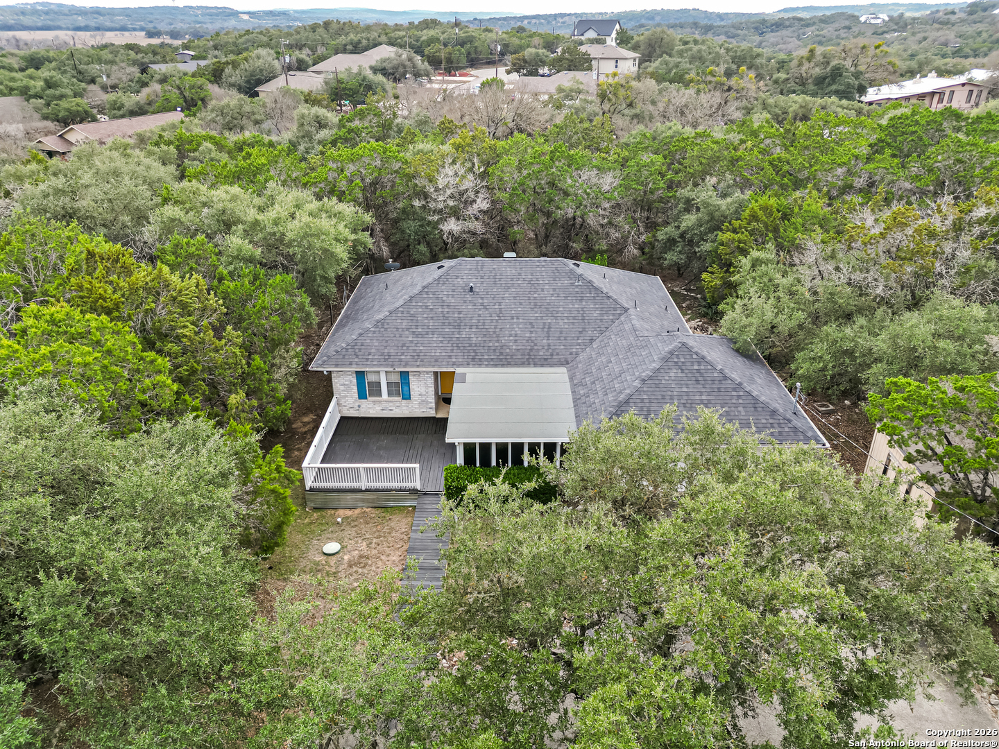162 Canyon View Court Spring Branch, TX 78070 - Photo 2 of 44 an aerial view of a house