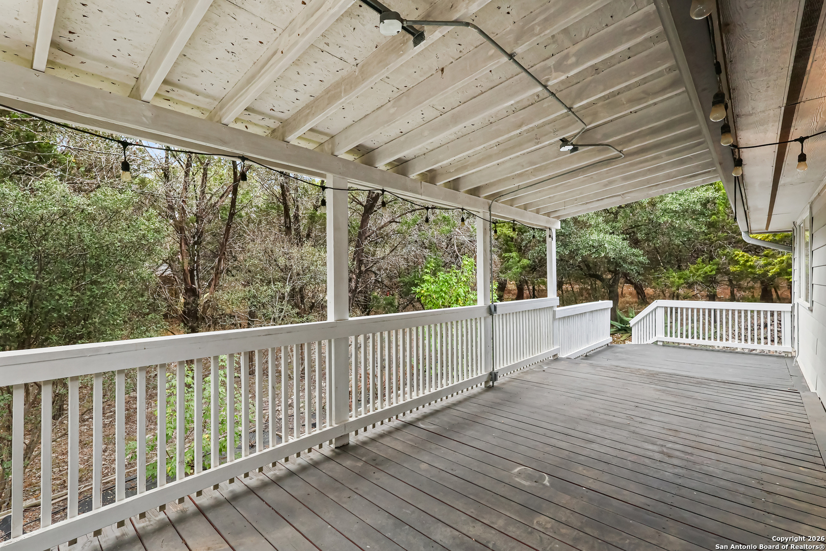162 Canyon View Court Spring Branch, TX 78070 - Photo 39 of 44 a view of balcony with wooden floor