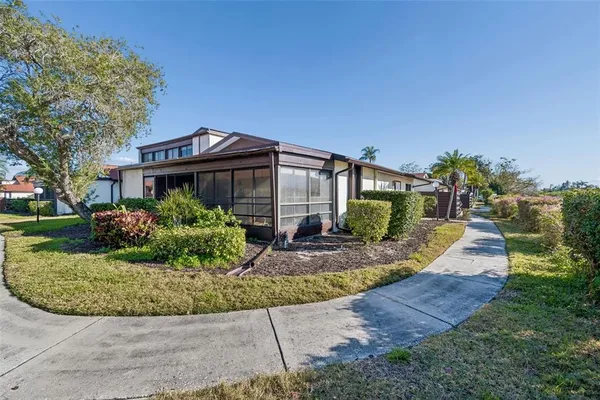 a view of a house with entertaining space