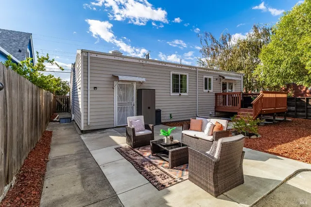 an aerial view of multiple house