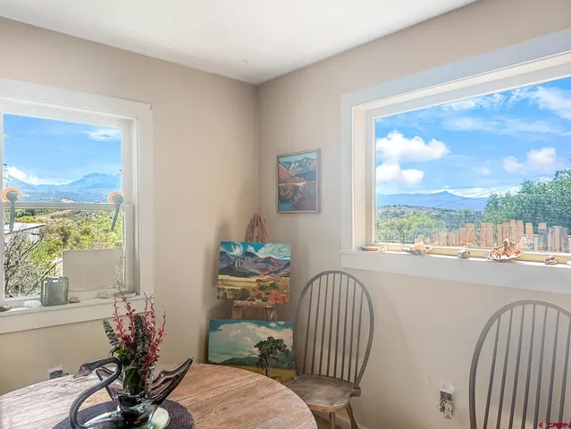 a view of a porch with furniture