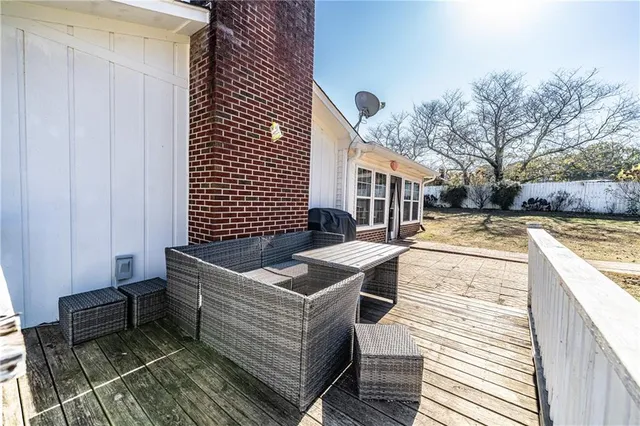 a outdoor space with patio furniture