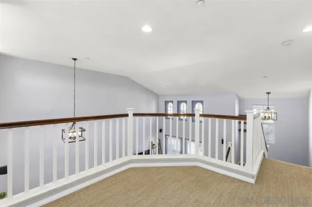 a view of hallway with stairs