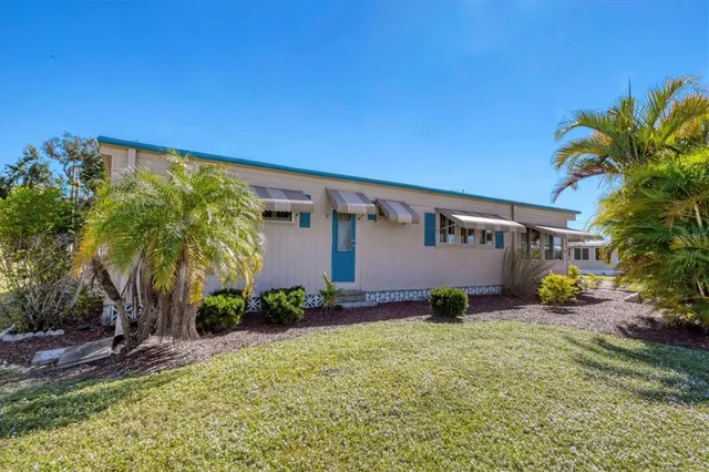 a house view with a garden space