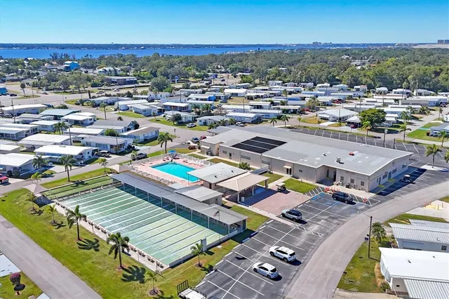 an aerial view of a city