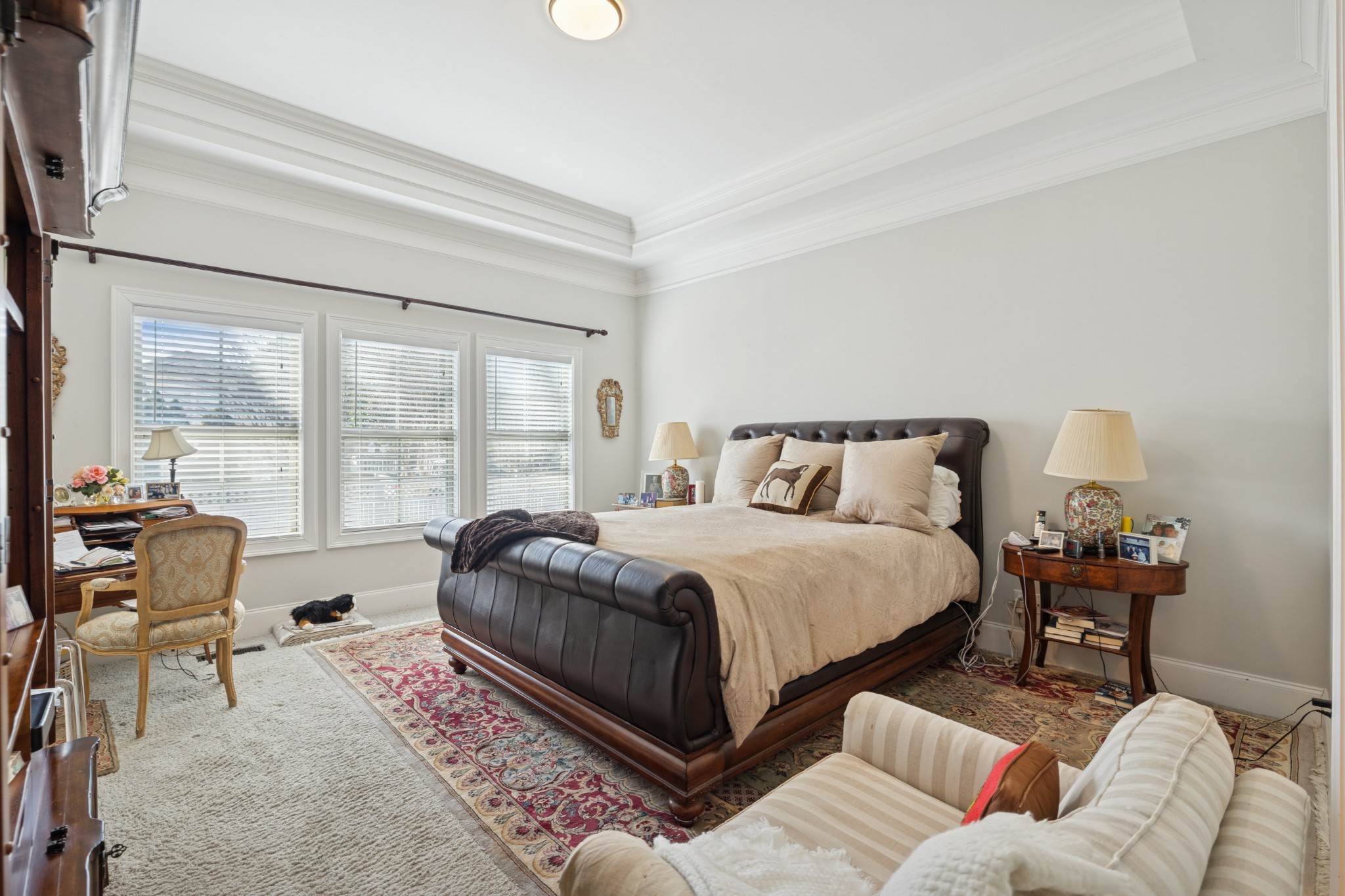 6400 Harding Pike Nashville, TN 37205 - Photo 19 of 38 a bedroom with a bed and wooden floor