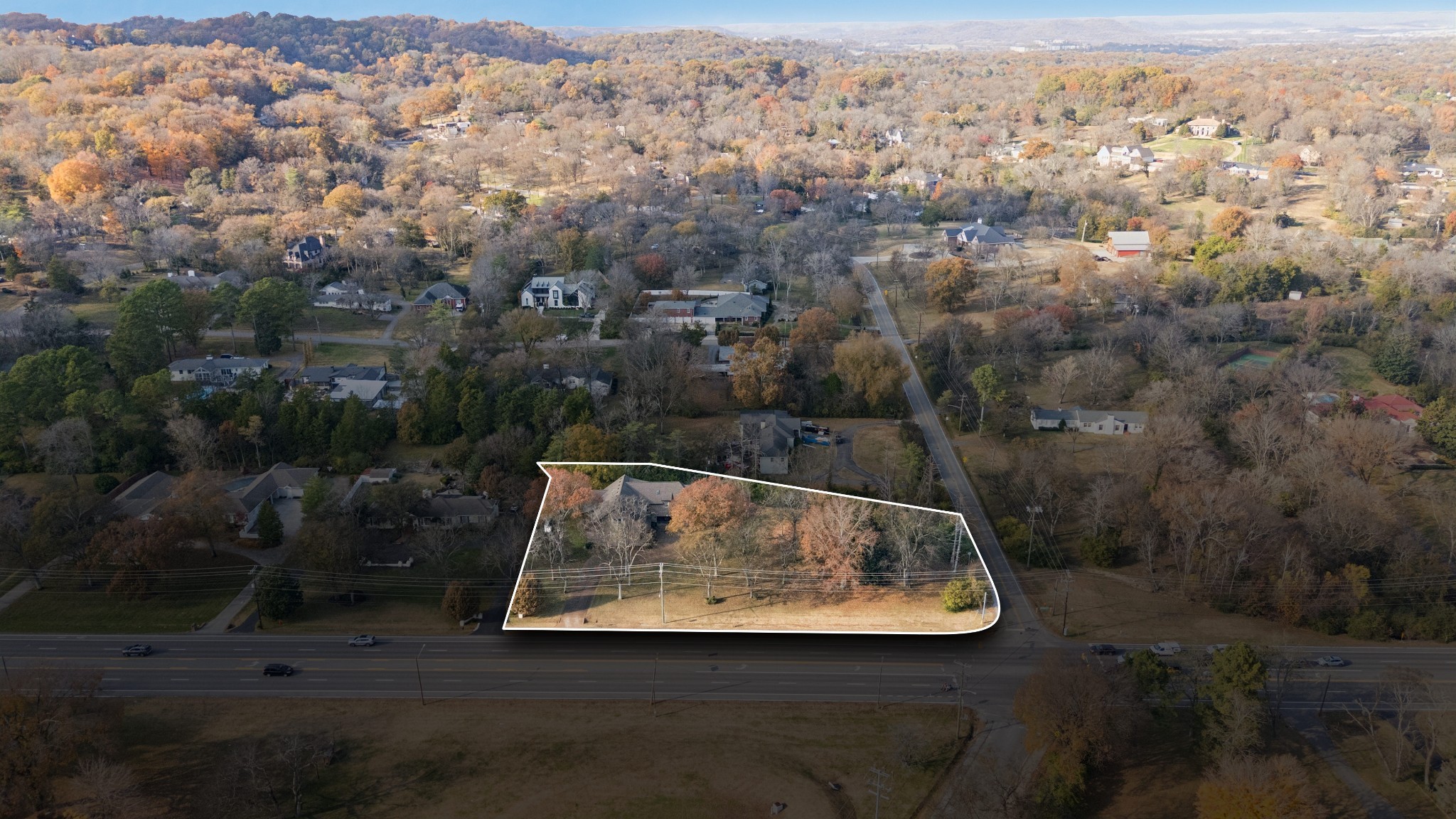 6400 Harding Pike Nashville, TN 37205 - Photo 4 of 38 an aerial view of residential house with outdoor space