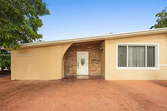 a view of an front door