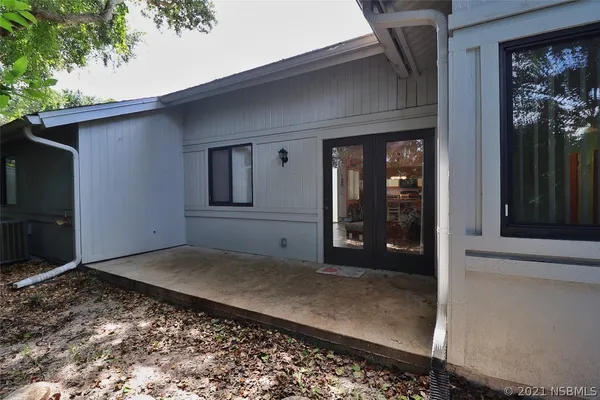a view of a front door of a house