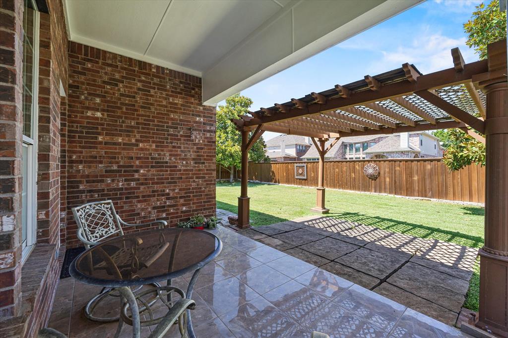 207 Leonard Way Fate, TX 75087 - Photo 24 of 31 a backyard of a house with table and chairs