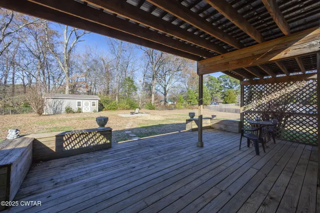 a view of an outdoor space with seating space