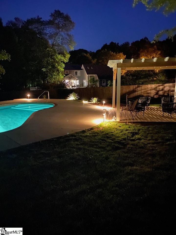 203 Quail Run Circle Fountain Inn, SC 29644 - Photo 14 of 17 Evening view of pool